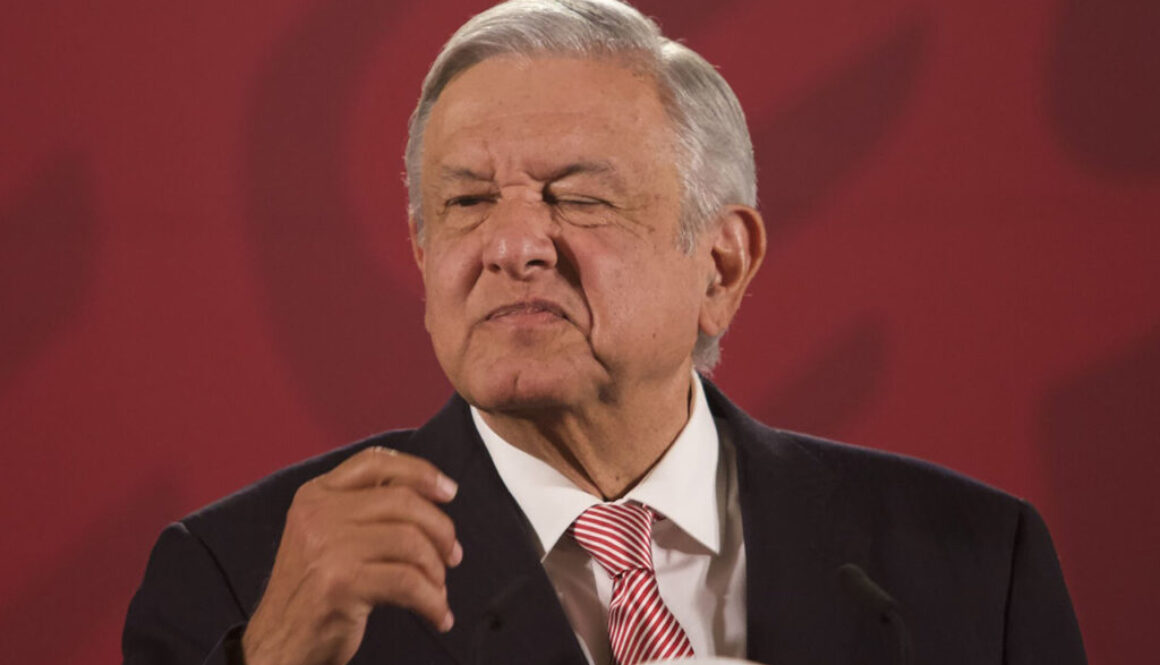 Andrés Manuel López Obrador, Presidente de México durante la conferencia matutina en el Palacio Nacional