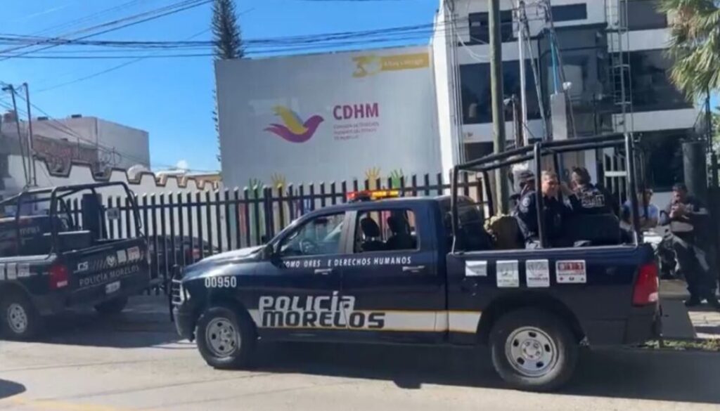 Un grupo de personas desconocidas realizó disparos contra las instalaciones de la CDHM, en Cuernavaca