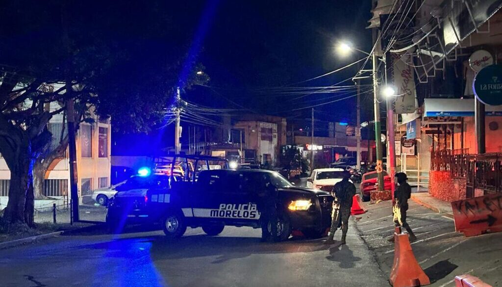 Este miércoles por la noche se realizó un operativo, presuntamente en un bar, ubicado en la Avenida San Diego de Cuernavaca.