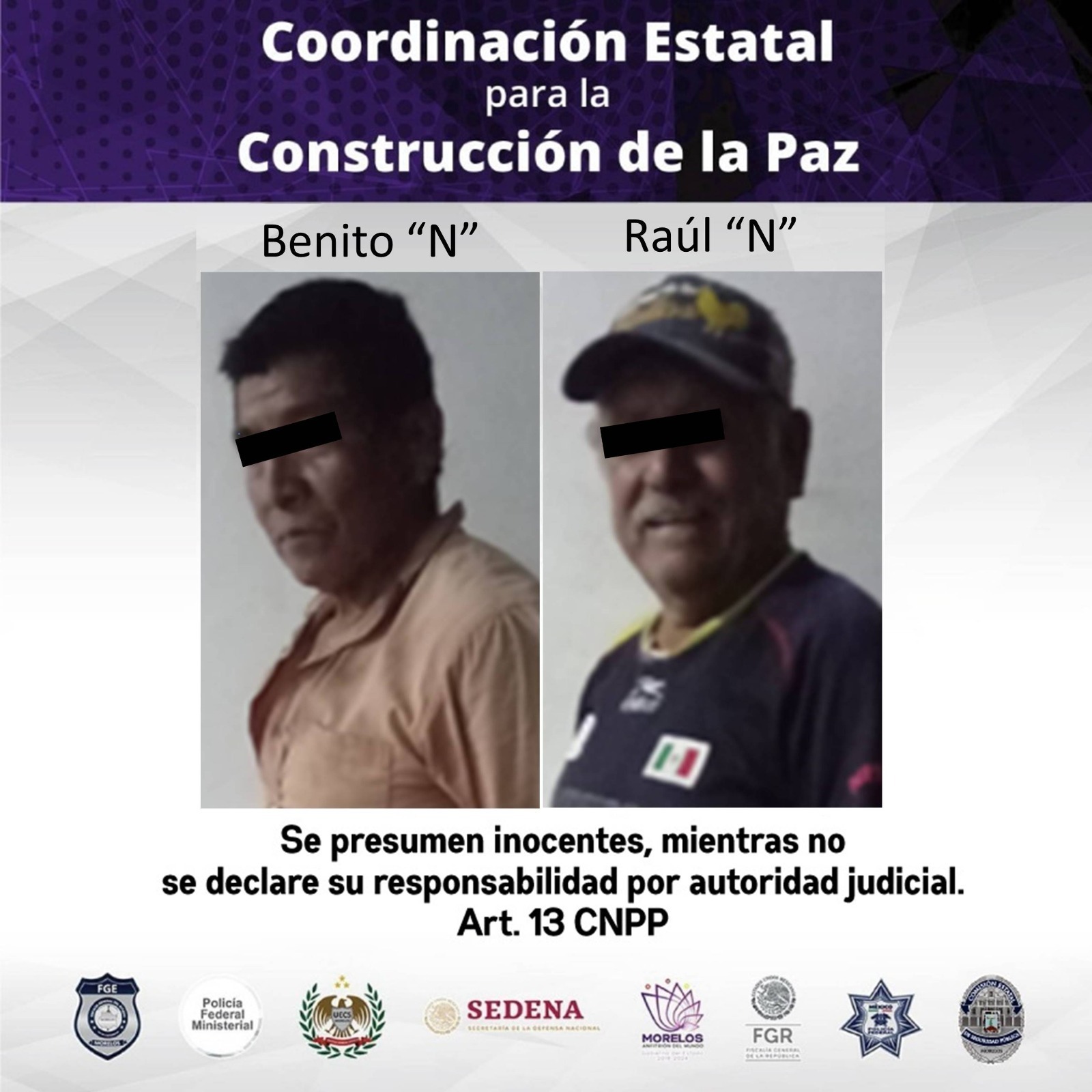 Detiene Policía Morelos a dos hombres por violación a la Ley Federal de Armas de Fuego y Explosivos