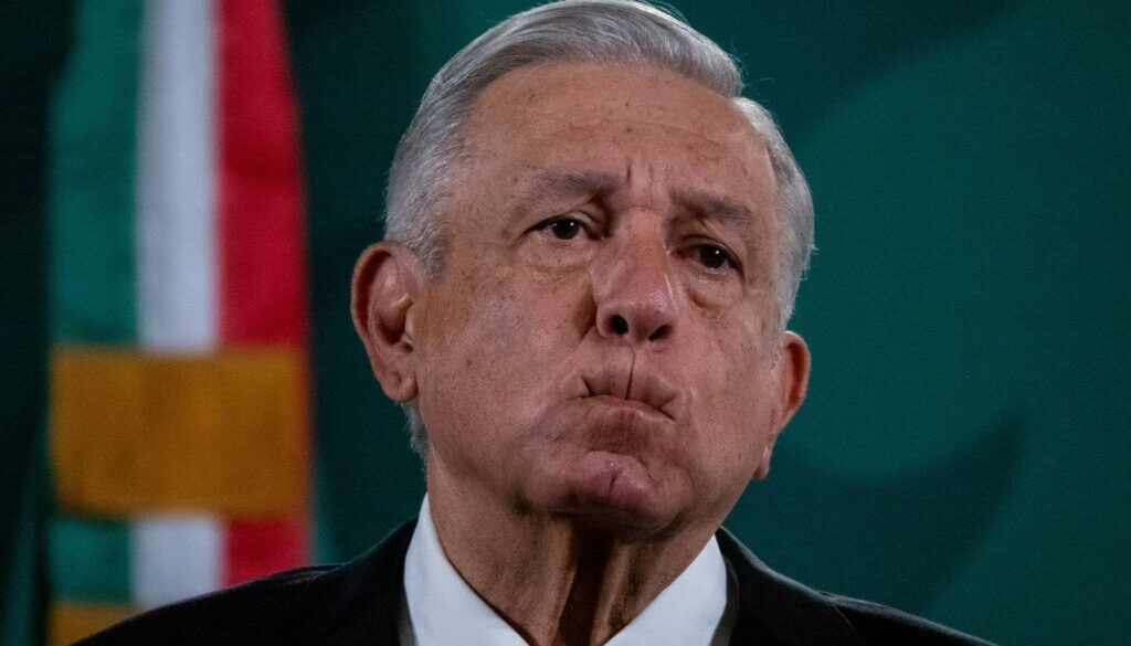 Andrés Manuel López Obrador durante la conferencia matutina en Palacio Nacional