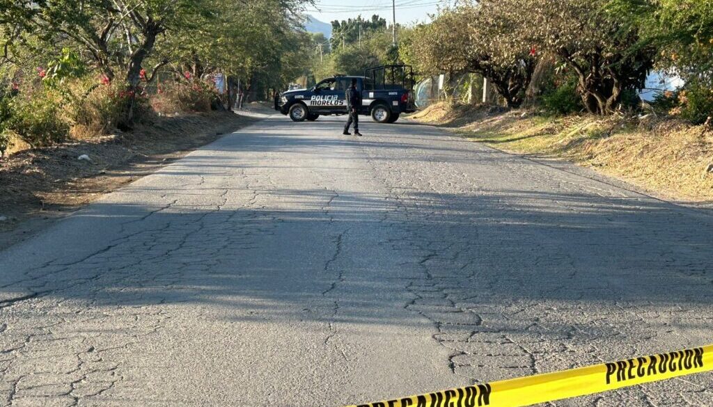 Este viernes, un hombre fue asesinado a tiros, en Jiutepec