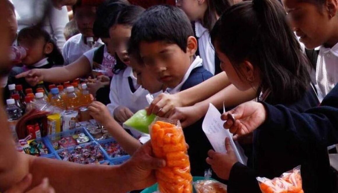 comida chatarra en escuelas