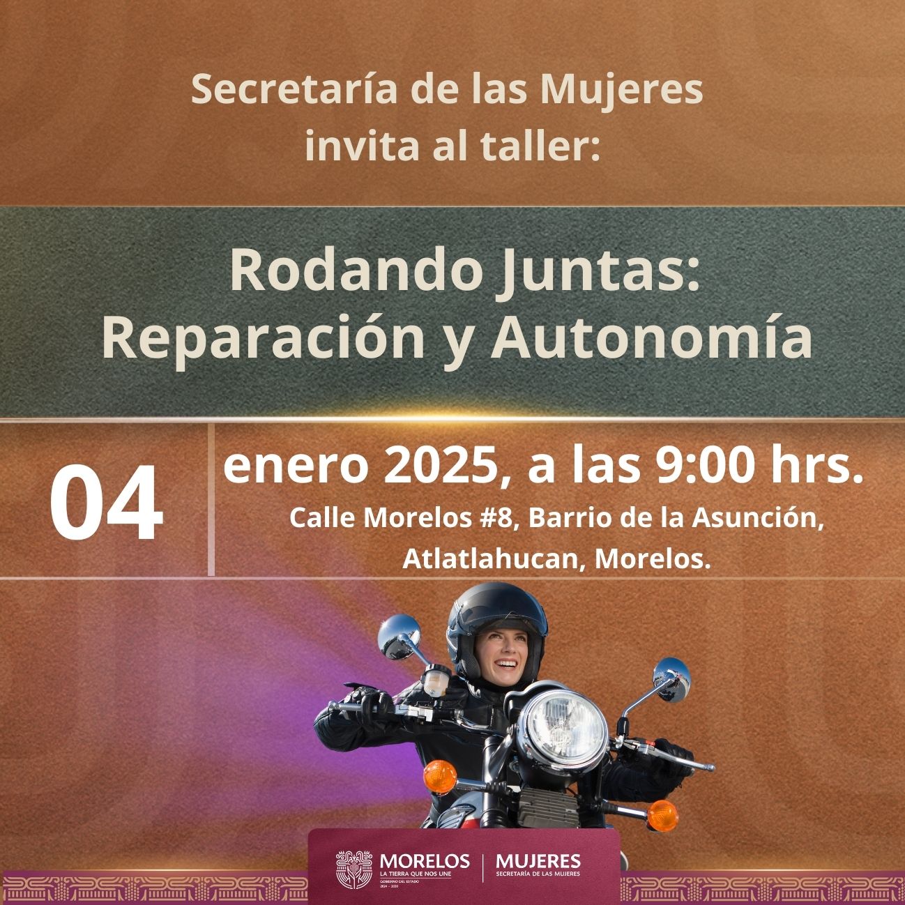 Impulsa Gobierno de Morelos autonomía de mujeres con talleres de mecánica básica de motocicletas