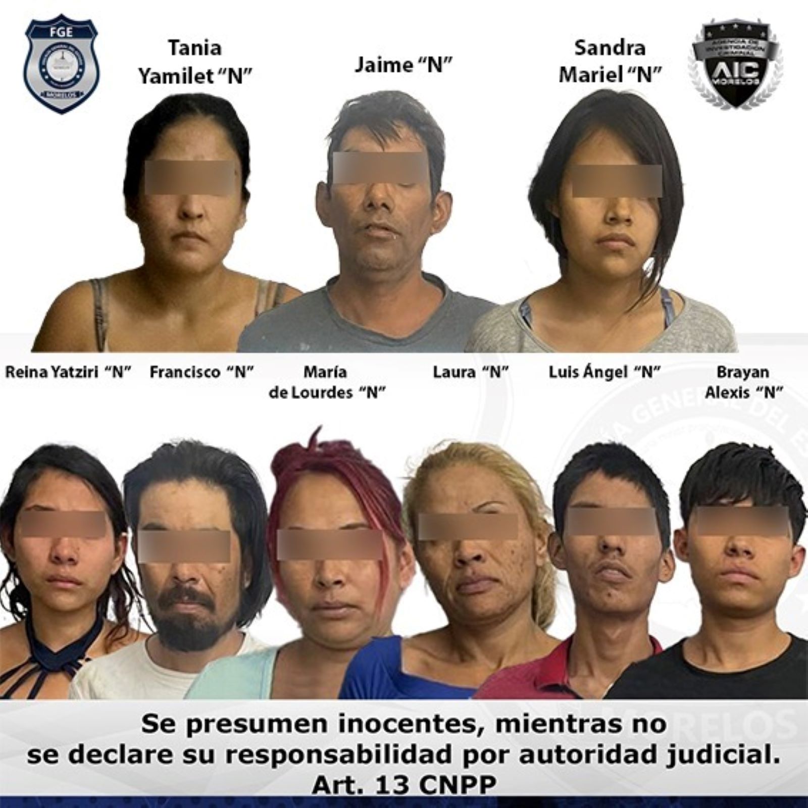 16 personas detenidas durante cateos realizados por delitos contra la salud en Yautepec