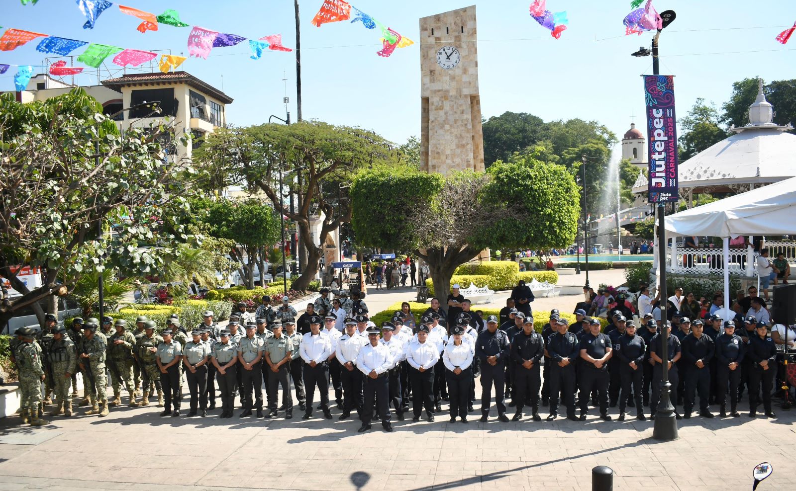 Mega operativo de seguridad en Carnaval Jiutepec 2025