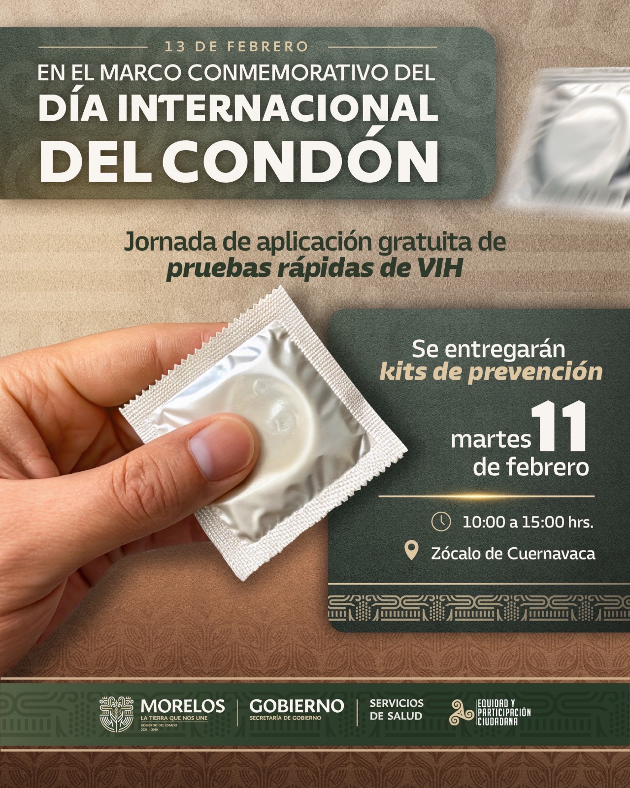 Aplicarán Gobierno del Estado y Asociación Civil pruebas rápidas de VIH gratuitas en el zócalo de Cuernavaca Aplicarán Gobierno del Estado y Asociación Civil pruebas rápidas de VIH gratuitas en el zócalo de Cuernavaca