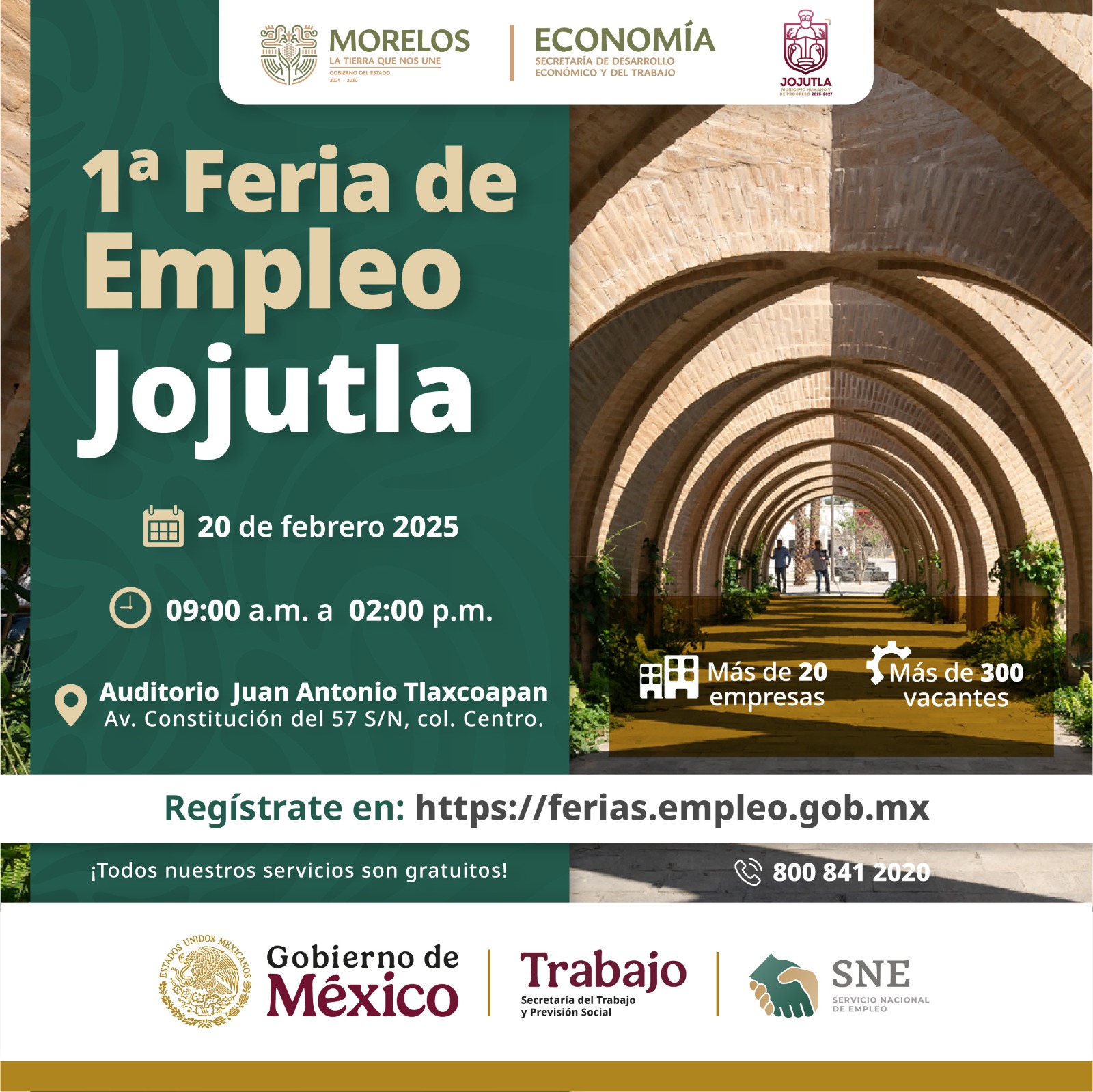 Realizará SNE primera Feria del Empleo en Jojutla