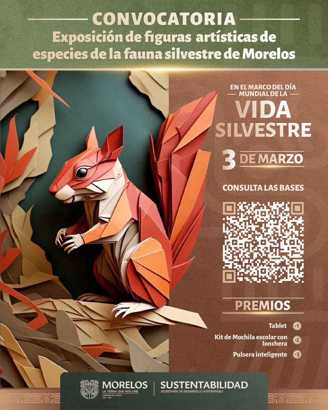 Invita Gobierno de Morelos a participar en exposición de figuras artísticas de fauna silvestre