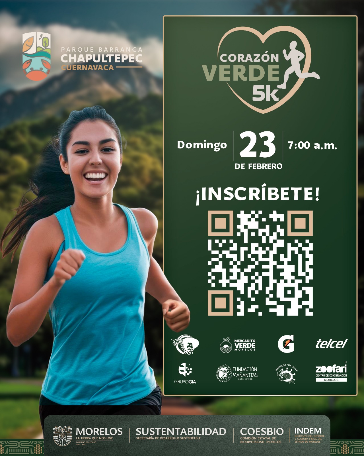 Invita SDS a participar en la carrera atlética “Corazón Verde 5K”