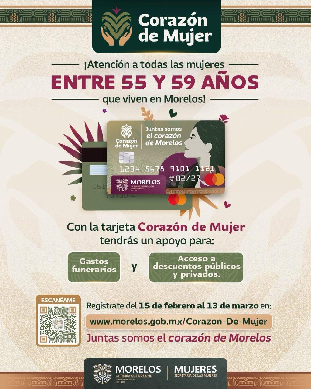 Garantiza Gobierno de Morelos bienestar y justicia social a más de 23 mil mujeres a través del programa “Corazón de Mujer”