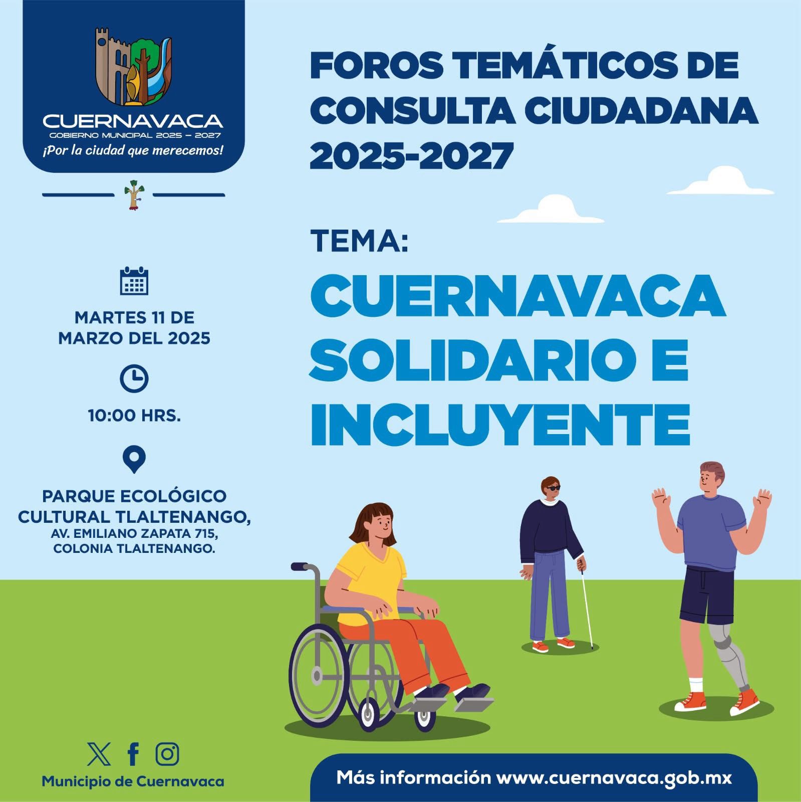 Impulsa Ayuntamiento de Cuernavaca una ciudad más justa e inclusiva con Foro de Consulta Ciudadana 2025-2027