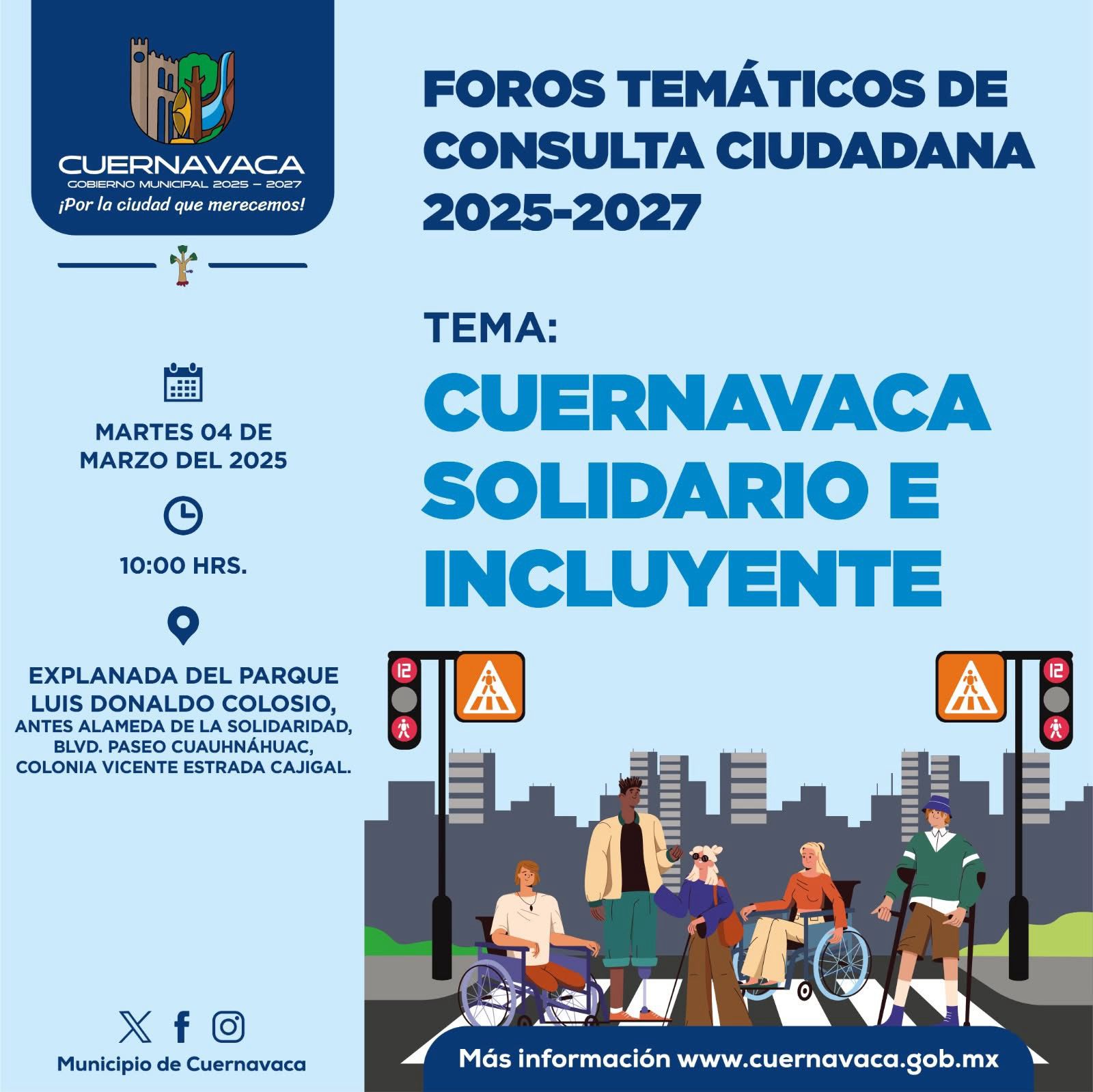 Impulsa Ayuntamiento de Cuernavaca una ciudad más justa e inclusiva con Foro de Consulta Ciudadana 2025-2027