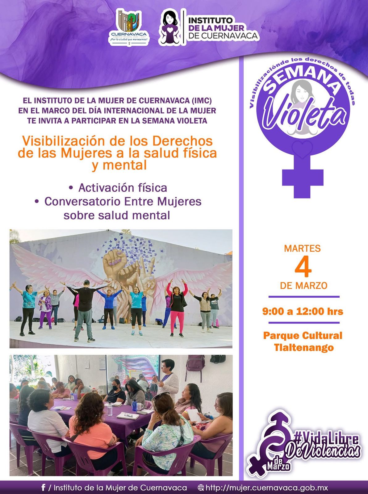 INICIA MARZO CON UNA AMPLIA Y VARIADA CARTELERA DE ACTIVIDADES DEL INSTITUTO DE LA MUJER