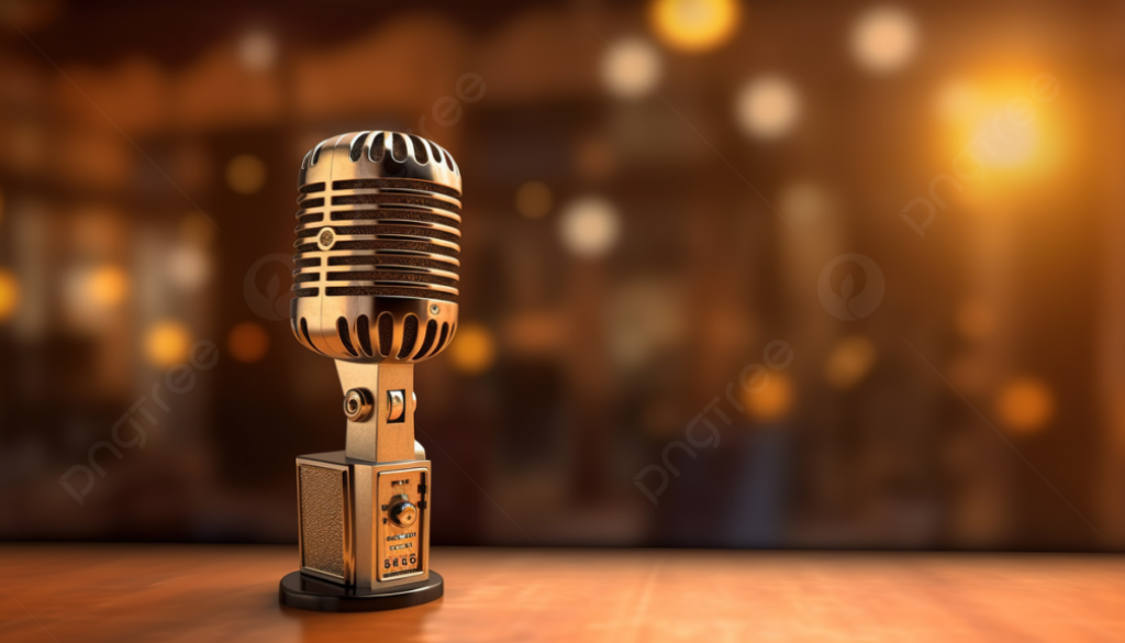 pngtree-vintage-microphone-resting-on-table-with-room-for-text-old-school-picture-image_5594767