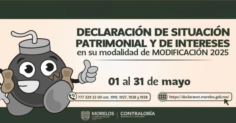 CUMPLEN SERVIDORES PÚBLICOS DEL GOBIERNO DE MORELOS CON PRESENTACIÓN DE DECLARACIONES PATRIMONIALES 2025 CUMPLEN SERVIDORES PÚBLICOS DEL GOBIERNO DE MORELOS CON PRESENTACIÓN DE DECLARACIONES PATRIMONIALES 2025
