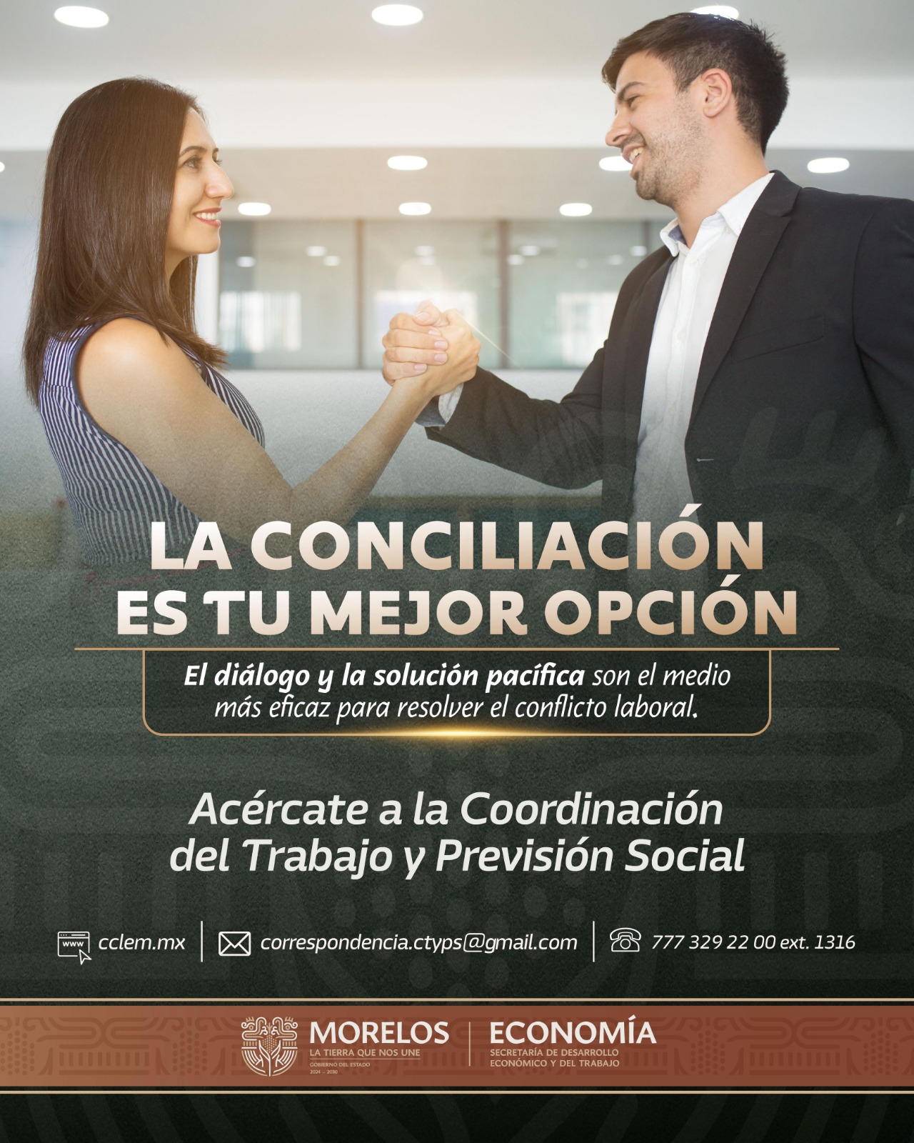 PROMUEVE GOBIERNO DE MORELOS LA CONCILIACIÓN LABORAL COMO VÍA EFICAZ DE SOLUCIÓN DE CONFLICTOS PROMUEVE GOBIERNO DE MORELOS LA CONCILIACIÓN LABORAL COMO VÍA EFICAZ DE SOLUCIÓN DE CONFLICTOS