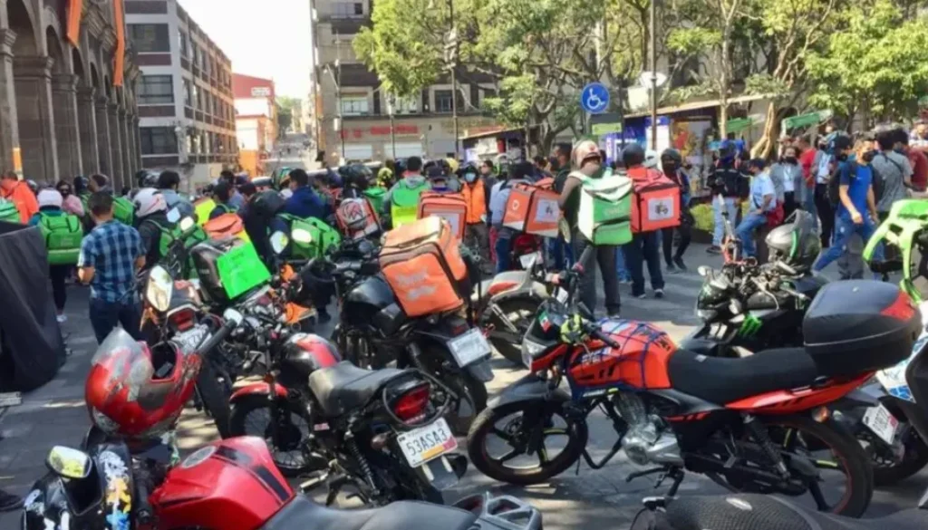 protesta uber eats, didi y rappi