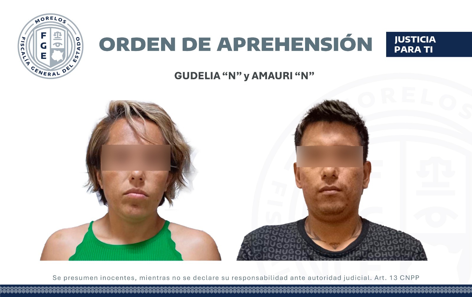 Aprehende AIC a una pareja por robo calificado en Cuernavaca