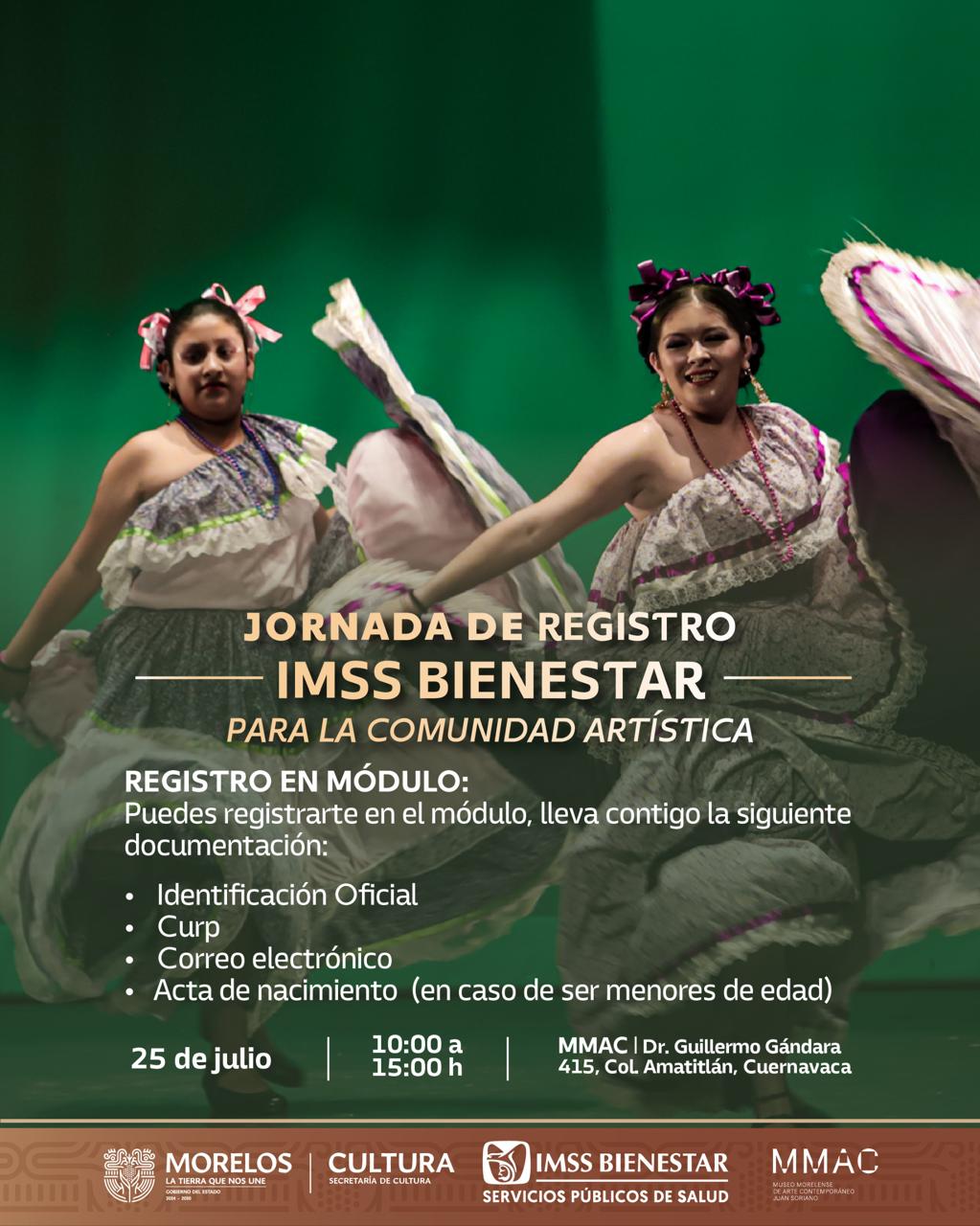 ARTISTAS Y CREADORES PODRÁN OBTENER SU REGISTRO AL IMSS BIENESTAR