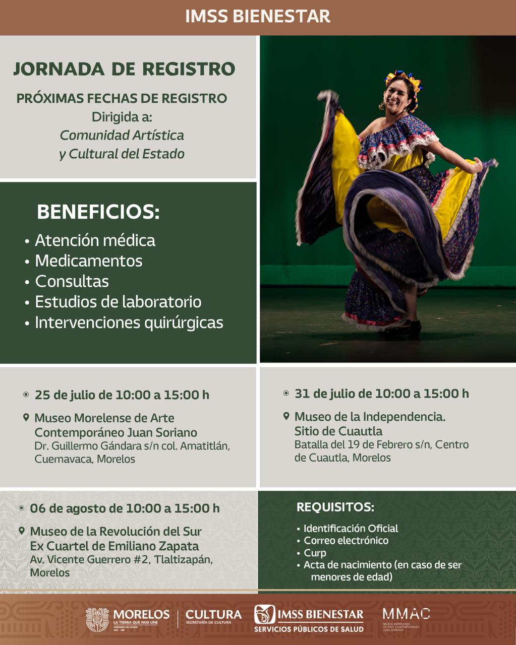 ARTISTAS Y CREADORES PODRÁN OBTENER SU REGISTRO AL IMSS BIENESTAR