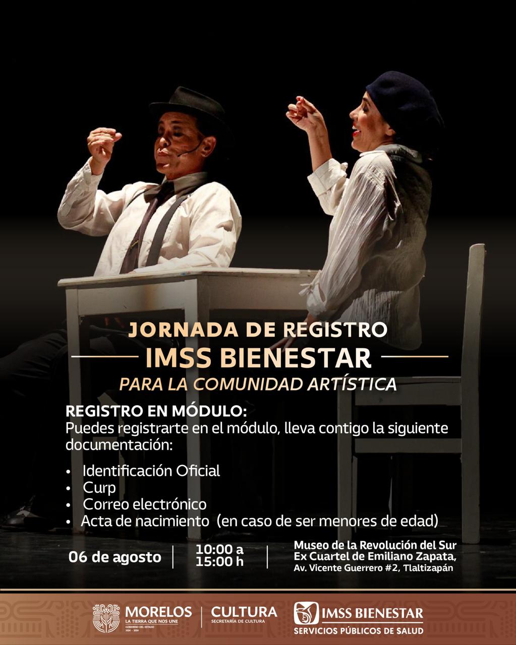 ARTISTAS Y CREADORES PODRÁN OBTENER SU REGISTRO AL IMSS BIENESTAR