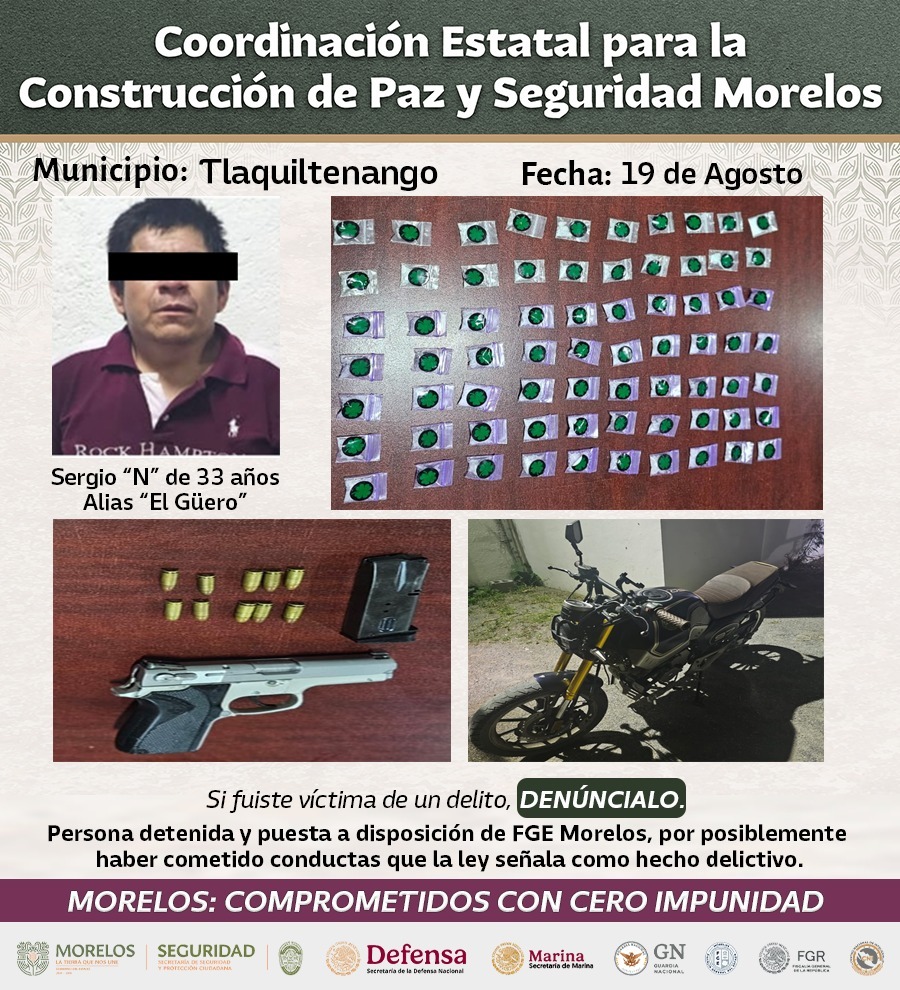 PRESENTAN INTEGRANTES DE LA MESA DE CONSTRUCCIÓN DE PAZ Y SEGURIDAD DETENCIONES RELEVANTES EN CUAUTLA Y ZONA SUR DE MORELOS PRESENTAN INTEGRANTES DE LA MESA DE CONSTRUCCIÓN DE PAZ Y SEGURIDAD DETENCIONES RELEVANTES EN CUAUTLA Y ZONA SUR DE MORELOS