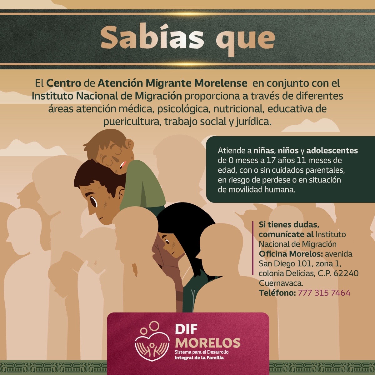 REFUERZA SEDIF ACCIONES EN FAVOR DE NIÑAS, NIÑOS Y ADOLESCENTES MIGRANTES REFUERZA SEDIF ACCIONES EN FAVOR DE NIÑAS, NIÑOS Y ADOLESCENTES MIGRANTES