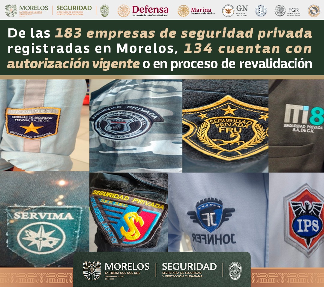 FORTALECE SSPC MORELOS LA ESTRATEGIA ESTATAL DE SEGURIDAD PÚBLICA, CON REGULARIZACIÓN DE EMPRESAS DE SEGURIDAD PRIVADA
