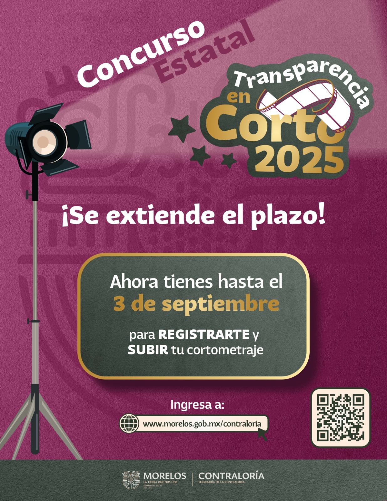 AMPLÍAN PLAZO PARA PARTICIPAR EN LA CONVOCATORIA “TRANSPARENCIA EN CORTO” AMPLÍAN PLAZO PARA PARTICIPAR EN LA CONVOCATORIA “TRANSPARENCIA EN CORTO”