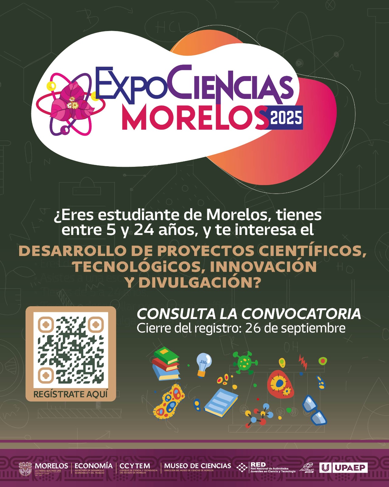 PRESENTA GOBIERNO ESTATAL CONVOCATORIA EXPOCIENCIAS MORELOS 2025, DEDICADA A NIÑAS, NIÑOS Y JUVENTUDES MORELENSES