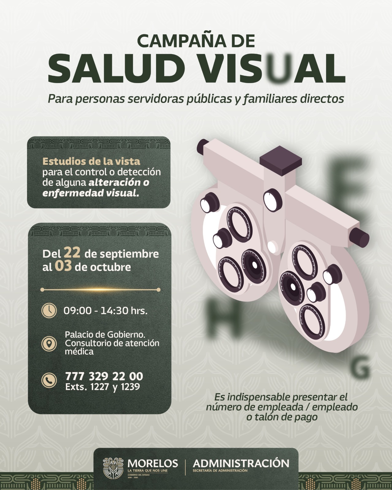 PROMUEVE SECRETARÍA DE ADMINISTRACIÓN CAMPAÑA DE SALUD VISUAL PROMUEVE SECRETARÍA DE ADMINISTRACIÓN CAMPAÑA DE SALUD VISUAL