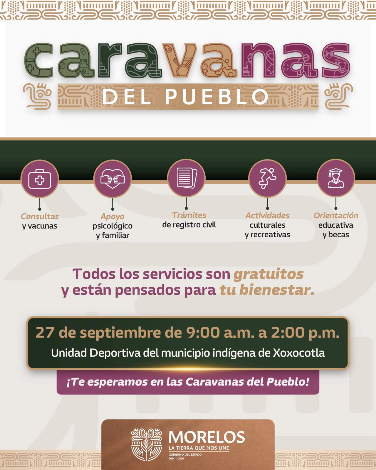 ACERCA GOBIERNO DE MORELOS SERVICIOS INTEGRALES A XOXOCOTLA CON LA XX EDICIÓN DE LAS CARAVANAS DEL PUEBLO: TERRITORIOS DE PAZ Y BUEN VIVIR