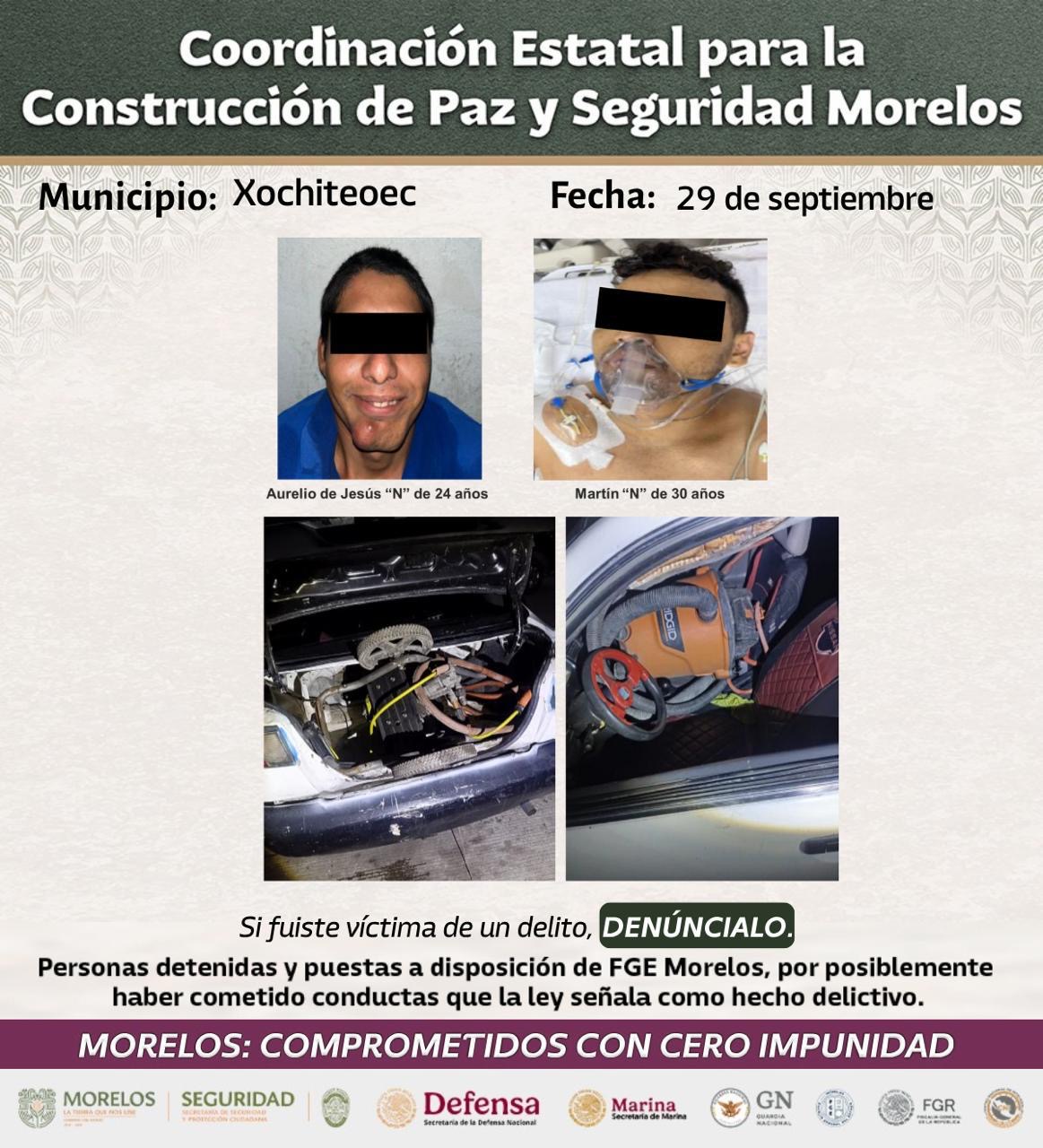PRESENTAN INTEGRANTES DE LA MESA DE CONSTRUCCIÓN DE PAZ Y SEGURIDAD 31 DETENCIONES RELEVANTES