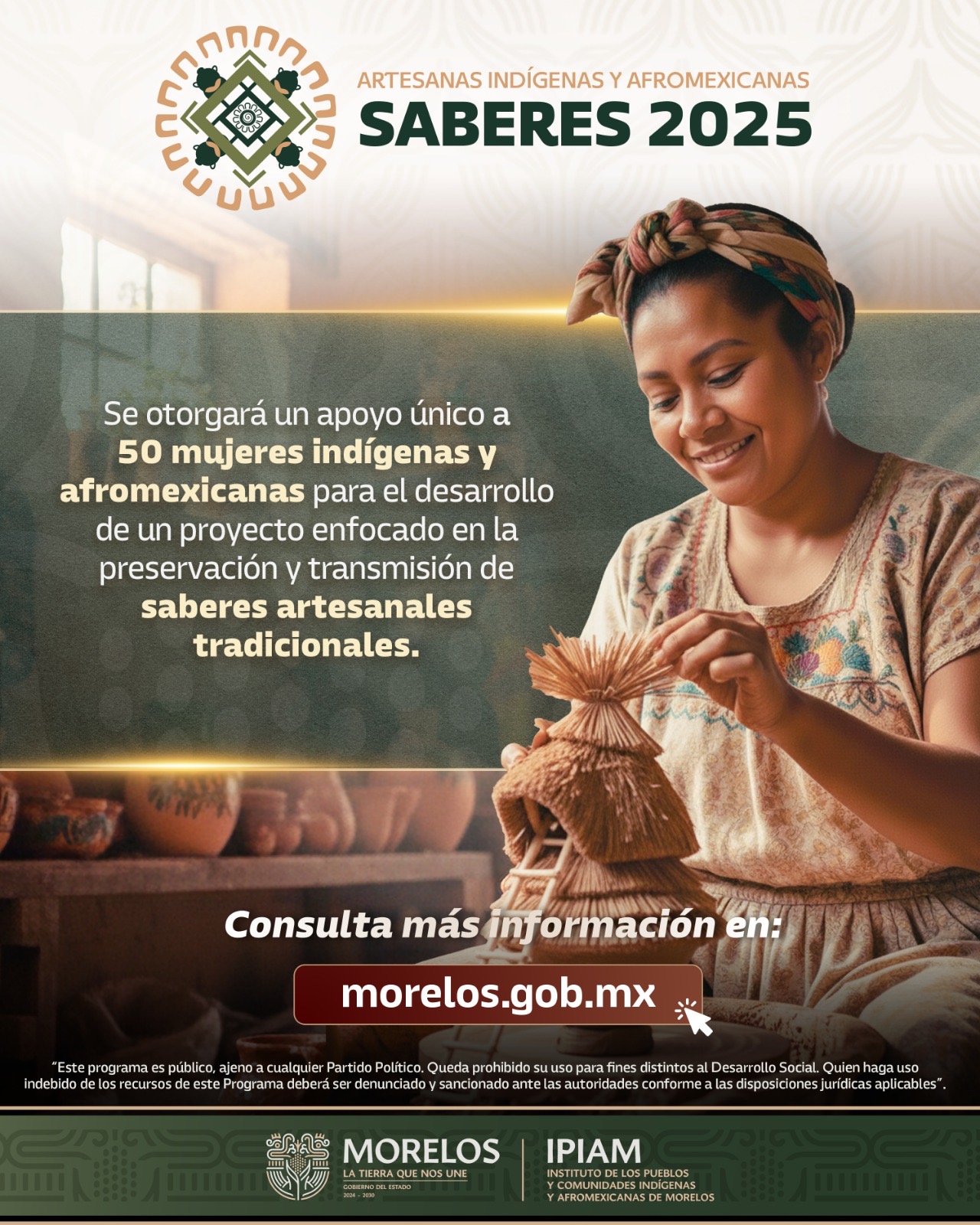FORTALECE GOBIERNO DE MORELOS LEGADO ARTESANAL CON PROGRAMA DIRIGIDO A MUJERES INDÍGENAS Y AFROMEXICANAS FORTALECE GOBIERNO DE MORELOS LEGADO ARTESANAL CON PROGRAMA DIRIGIDO A MUJERES INDÍGENAS Y AFROMEXICANAS