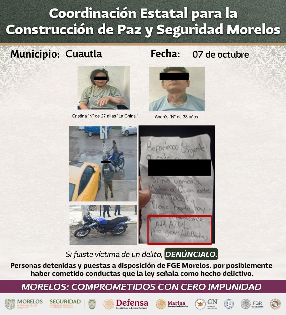 FORTALECEN INTEGRANTES DE LA MESA DE CONSTRUCCIÓN DE PAZ Y SEGURIDAD ACCIONES POLICIALES CONTRA EL DELITO DE EXTORSIÓN