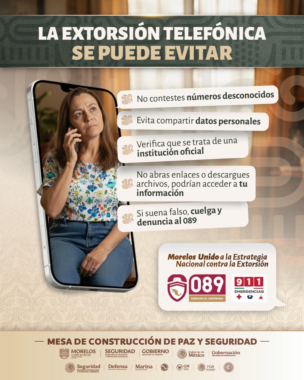 INICIA CAMPAÑA ESTATAL CONTRA LA EXTORSIÓN EN MORELOS INICIA CAMPAÑA ESTATAL CONTRA LA EXTORSIÓN EN MORELOS