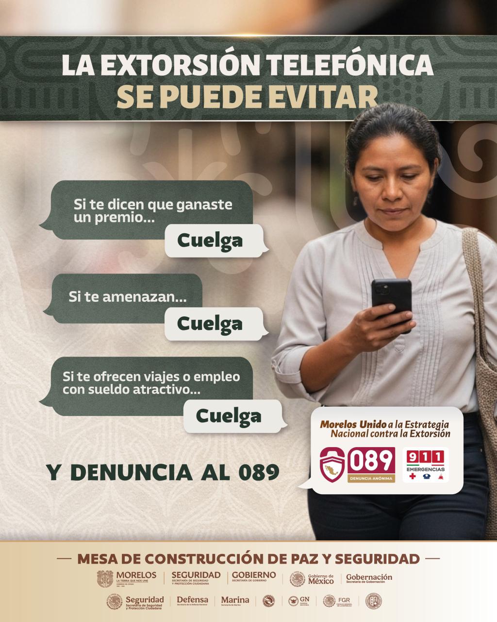INICIA CAMPAÑA ESTATAL CONTRA LA EXTORSIÓN EN MORELOS INICIA CAMPAÑA ESTATAL CONTRA LA EXTORSIÓN EN MORELOS