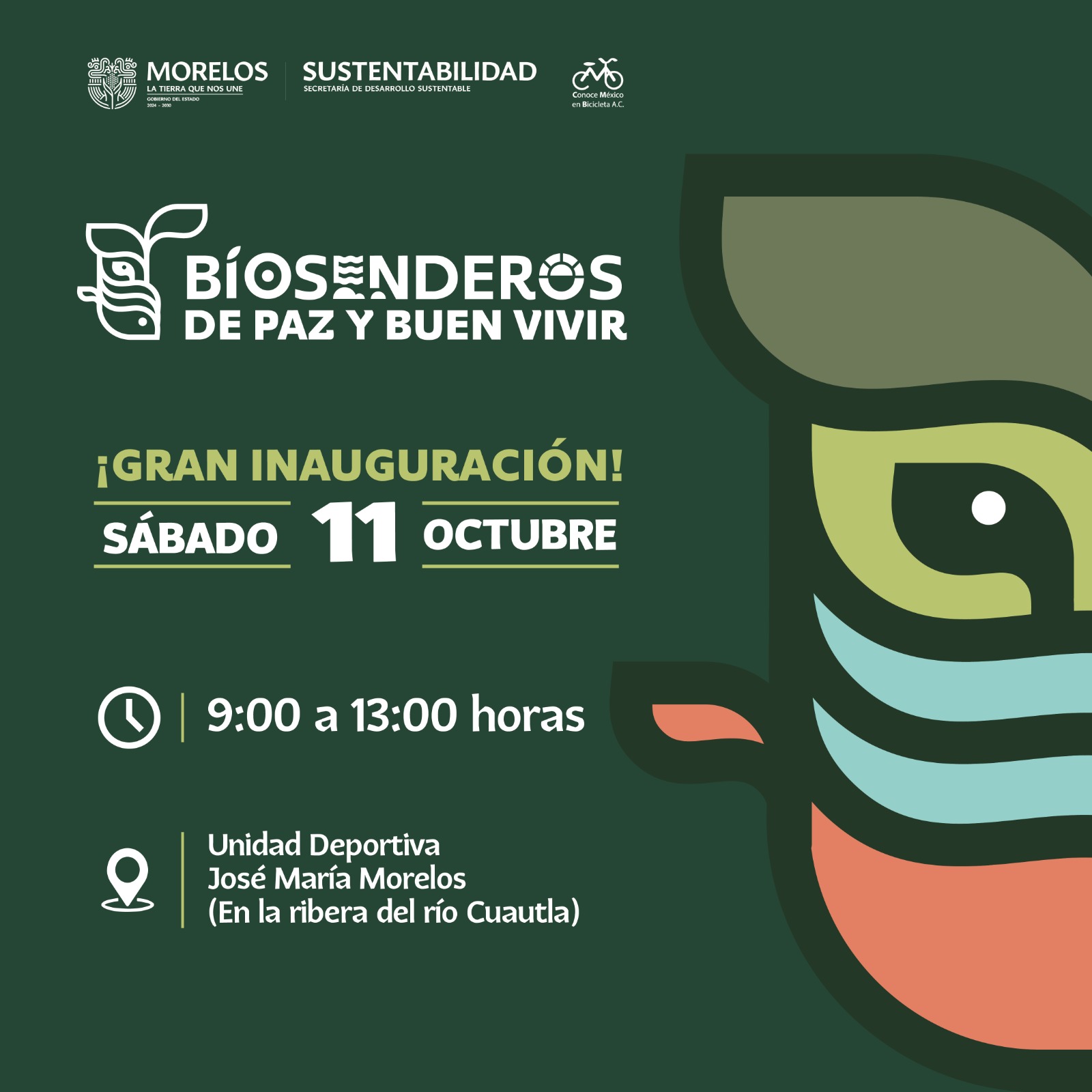 ARRANCA GOBIERNO DE MORELOS PROYECTO “BIOSENDEROS DE PAZ Y BUEN VIVIR” EN CUAUTLA ARRANCA GOBIERNO DE MORELOS PROYECTO “BIOSENDEROS DE PAZ Y BUEN VIVIR” EN CUAUTLA