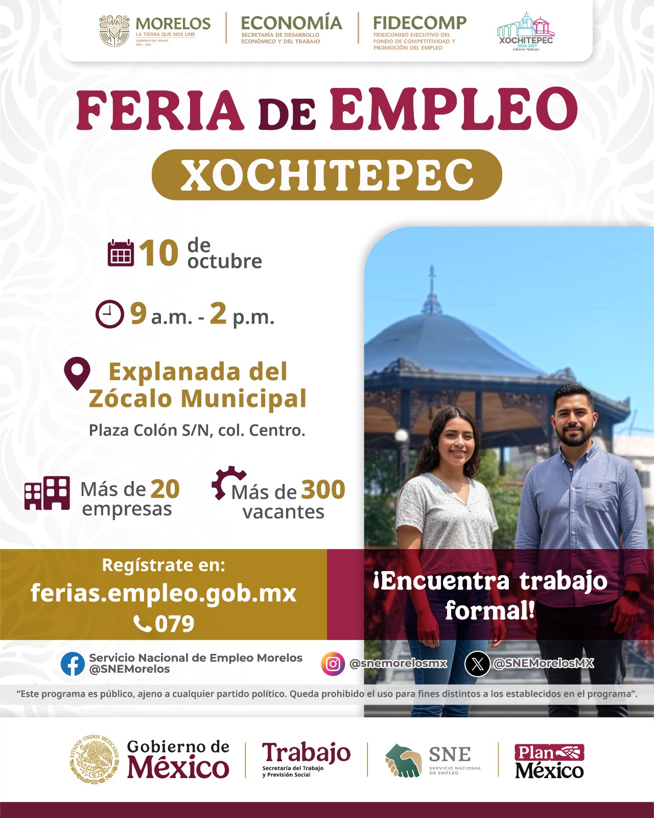 INVITAN SDEYT Y SNE MORELOS A FERIA DE EMPLEO XOCHITEPEC INVITAN SDEYT Y SNE MORELOS A FERIA DE EMPLEO XOCHITEPEC
