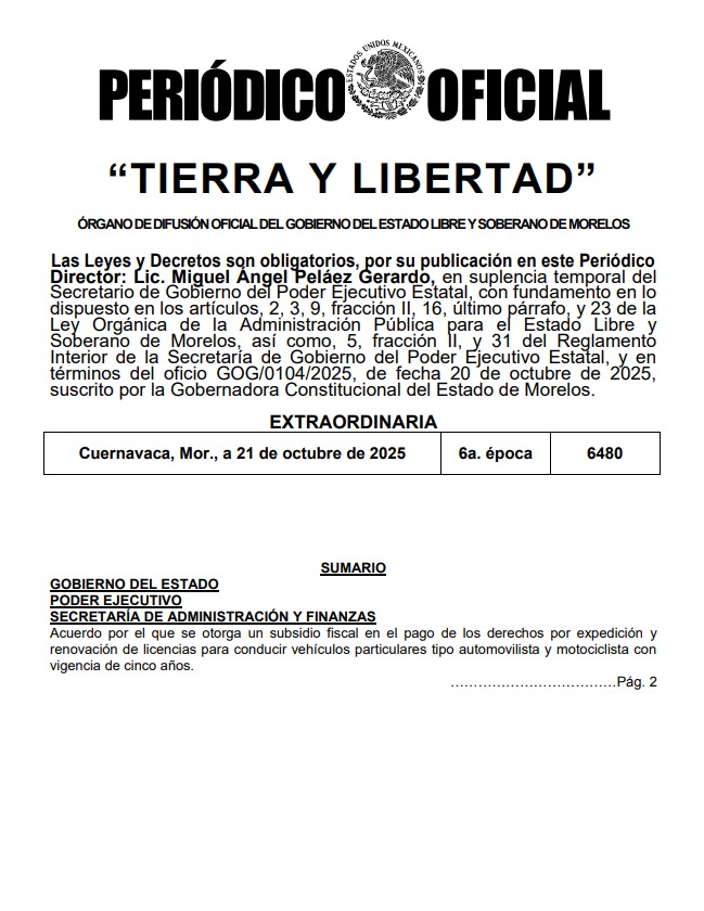 OTORGA GOBIERNO DE MORELOS SUBSIDIO DEL 50 POR CIENTO EN LICENCIAS DE CONDUCIR OTORGA GOBIERNO DE MORELOS SUBSIDIO DEL 50 POR CIENTO EN LICENCIAS DE CONDUCIR