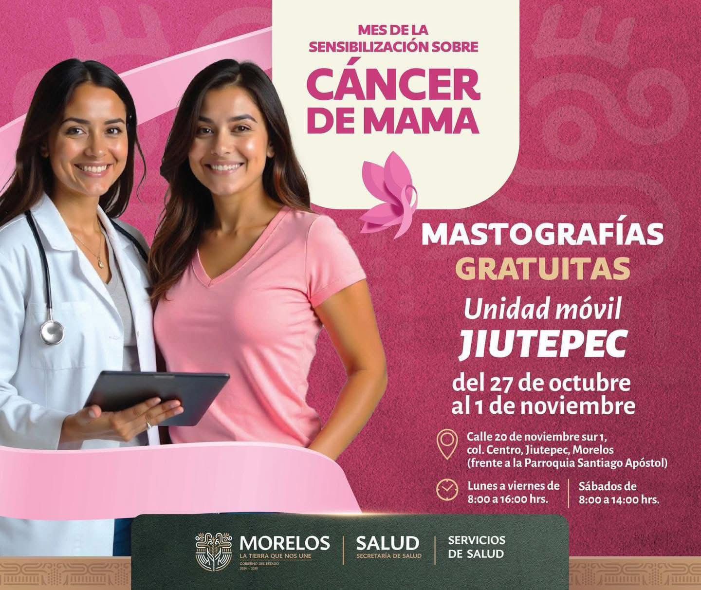 MORELOS REFUERZA ACCIONES PARA LA PREVENCIÓN Y DETECCIÓN OPORTUNA DE CÁNCER DE MAMA Y CUELLO UTERINO MORELOS REFUERZA ACCIONES PARA LA PREVENCIÓN Y DETECCIÓN OPORTUNA DE CÁNCER DE MAMA Y CUELLO UTERINO