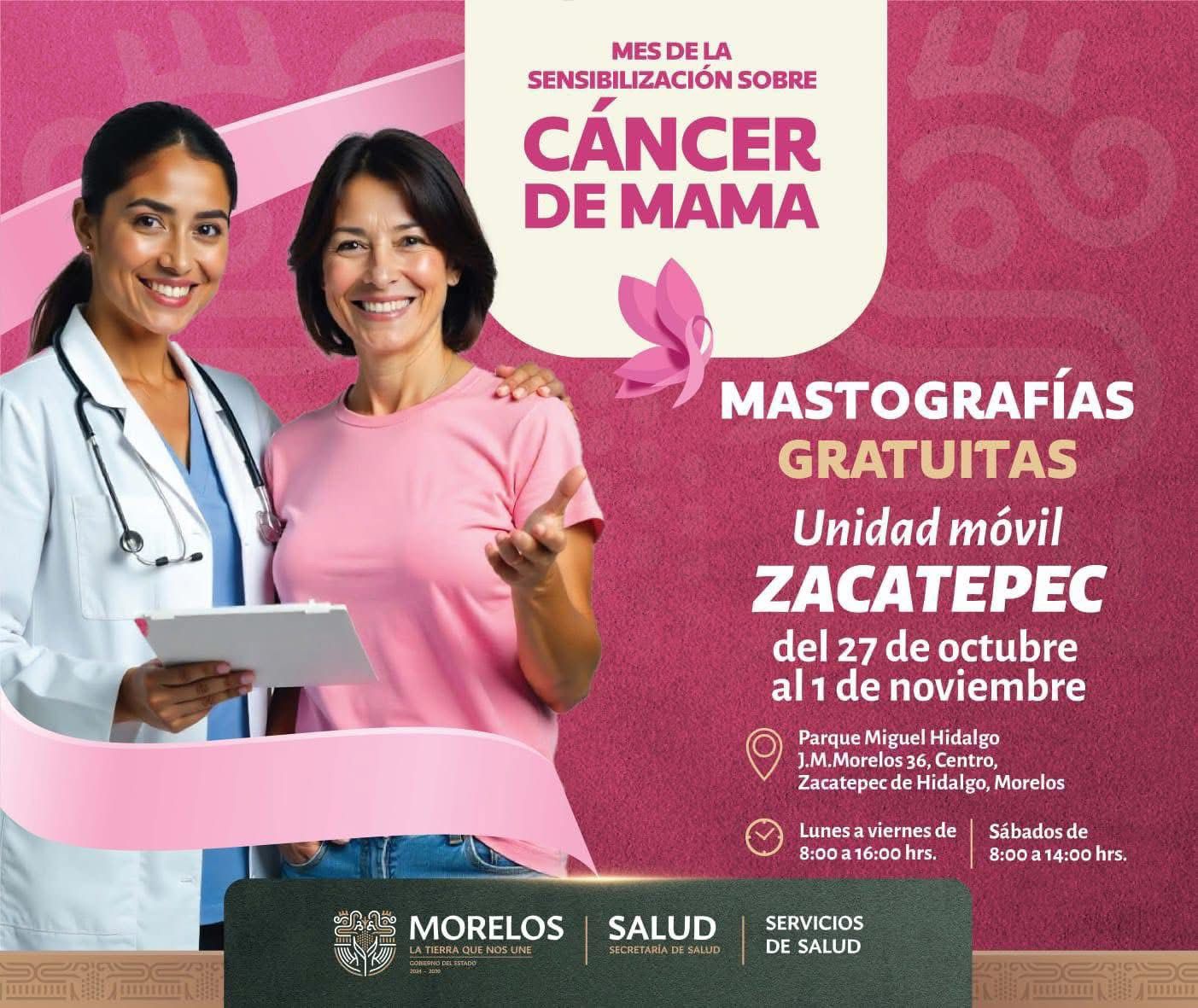 MORELOS REFUERZA ACCIONES PARA LA PREVENCIÓN Y DETECCIÓN OPORTUNA DE CÁNCER DE MAMA Y CUELLO UTERINO MORELOS REFUERZA ACCIONES PARA LA PREVENCIÓN Y DETECCIÓN OPORTUNA DE CÁNCER DE MAMA Y CUELLO UTERINO