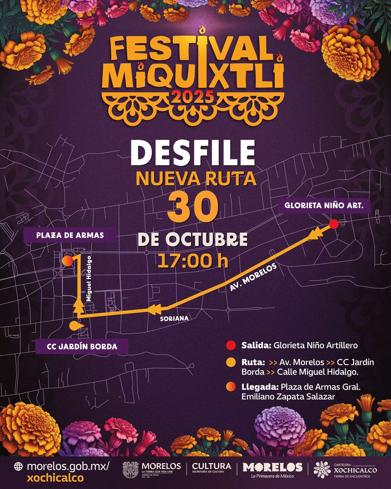 INVITA GOBIERNO DE MORELOS A VIVIR EL COLOR Y TRADICIÓN DEL FESTIVAL MIQUIXTLI 2025