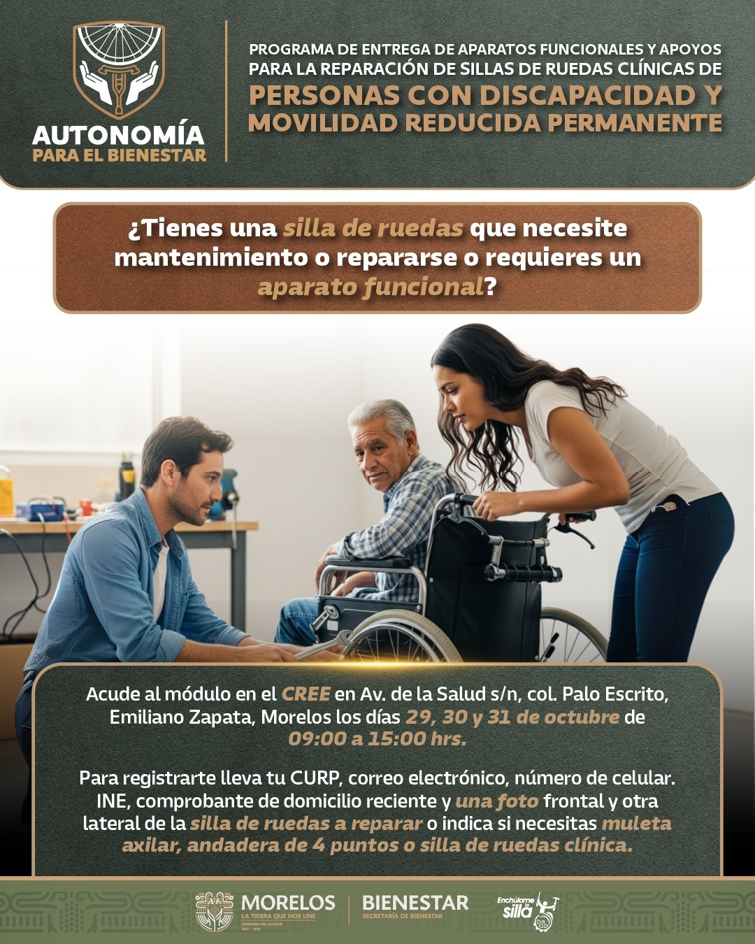 ANUNCIA SECRETARÍA DE BIENESTAR ÚLTIMOS DÍAS DE REGISTRO AL PROGRAMA DIRIGIDO A PERSONAS CON DISCAPACIDAD Y MOVILIDAD REDUCIDA PERMANENTE ANUNCIA SECRETARÍA DE BIENESTAR ÚLTIMOS DÍAS DE REGISTRO AL PROGRAMA DIRIGIDO A PERSONAS CON DISCAPACIDAD Y MOVILIDAD REDUCIDA PERMANENTE