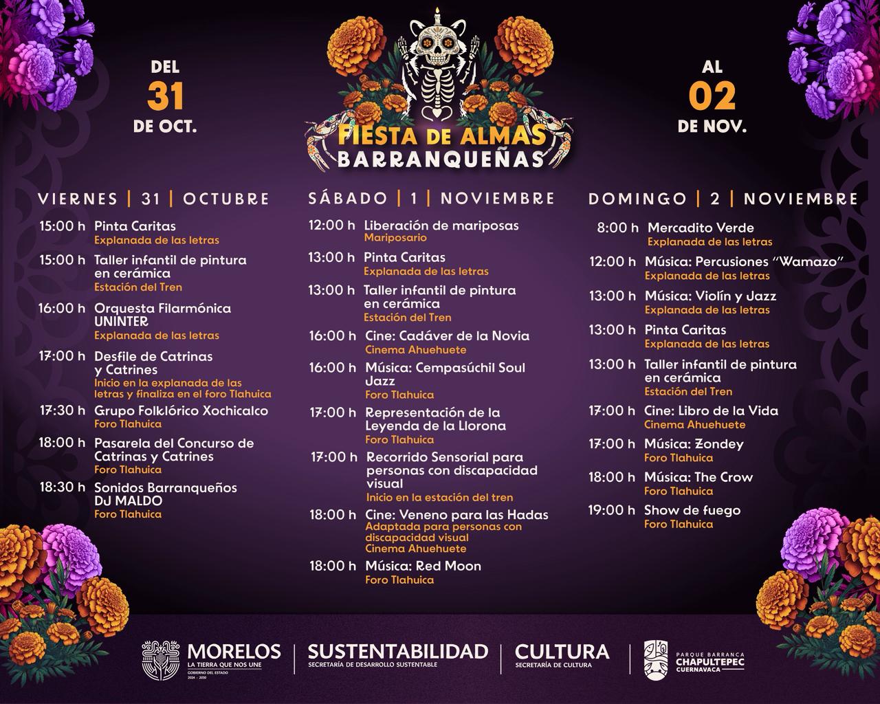 LLENARÁ “FIESTA DE ALMAS BARRANQUEÑAS” DE TRADICIÓN, INCLUSIÓN Y NATURALEZA EL PARQUE BARRANCA CHAPULTEPEC