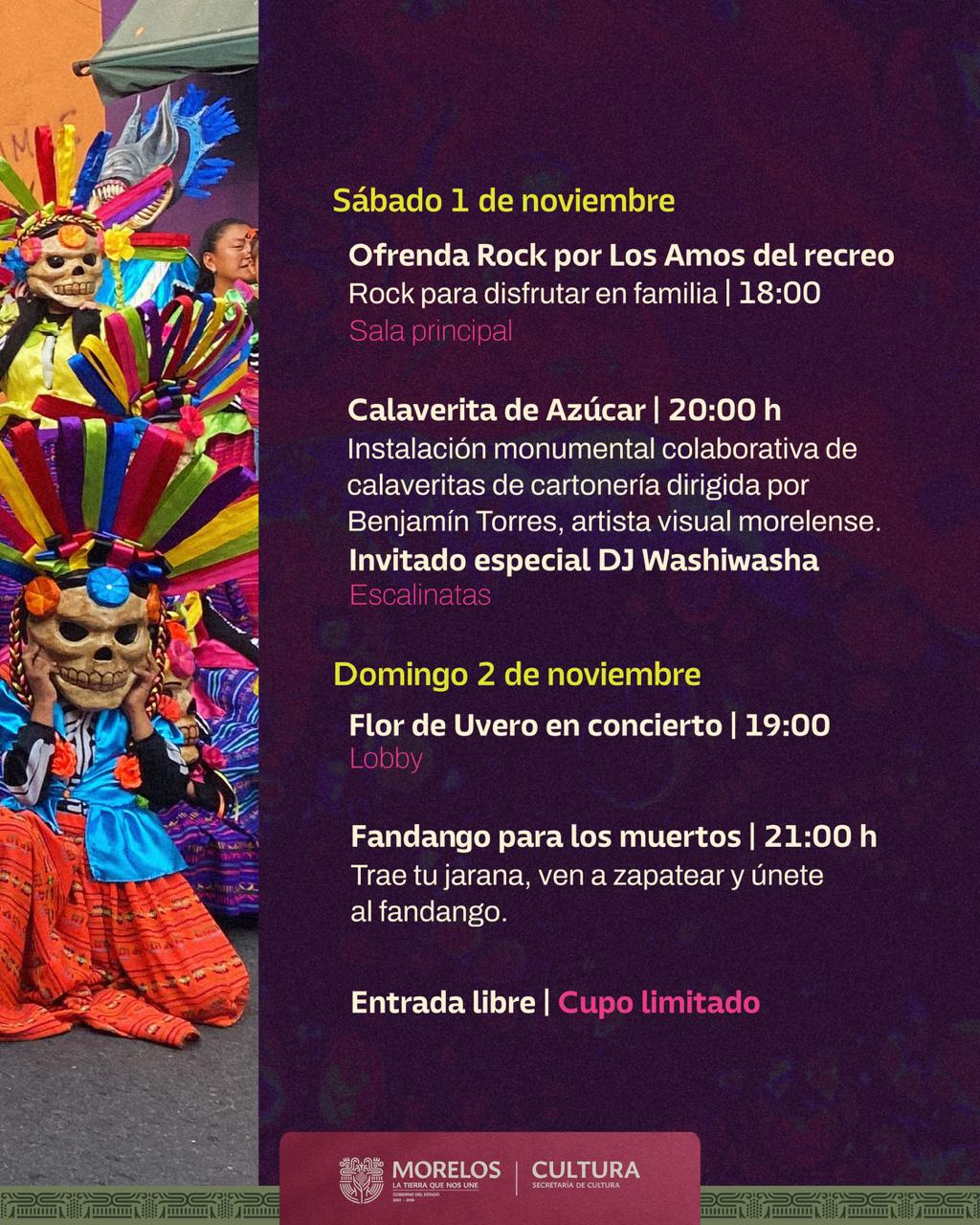 INVITA CENTRO CULTURAL TEOPANZOLCO A PARTICIPAR EN LA PROGRAMACIÓN “CALAVERITA DE AZÚCAR”