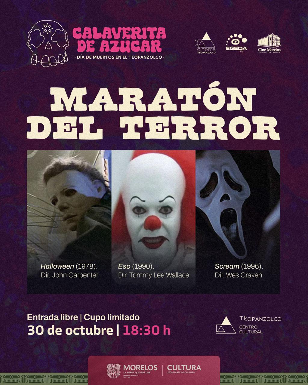 INVITA CENTRO CULTURAL TEOPANZOLCO A REVIVIR LOS GRANDES CLÁSICOS DEL CINE DE TERROR INVITA CENTRO CULTURAL TEOPANZOLCO A REVIVIR LOS GRANDES CLÁSICOS DEL CINE DE TERROR
