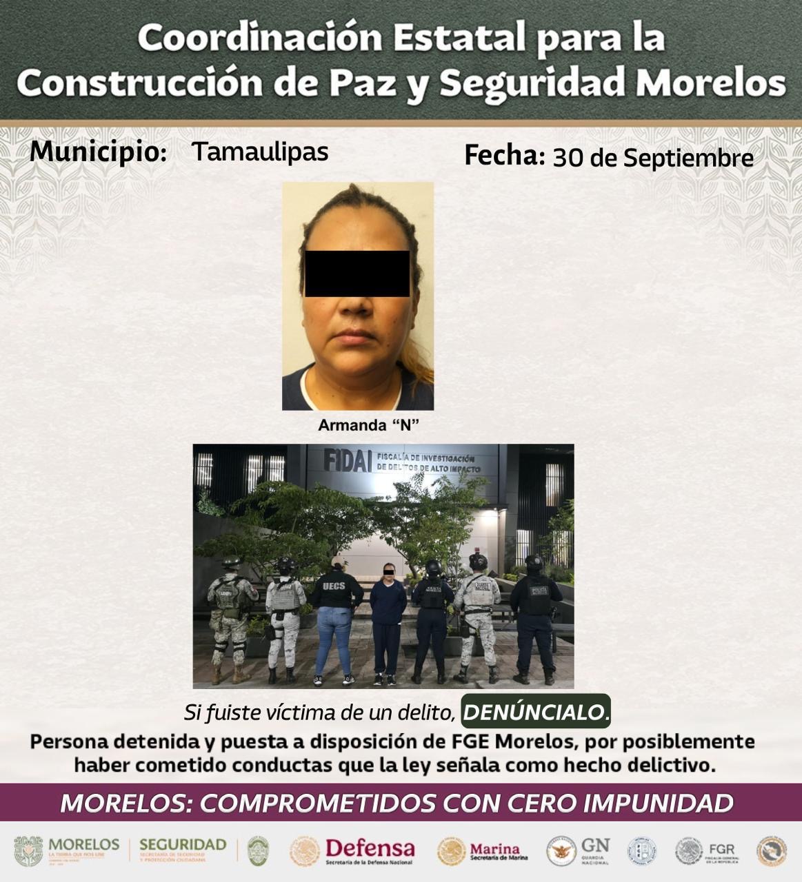 PRESENTAN INTEGRANTES DE LA MESA DE CONSTRUCCIÓN DE PAZ Y SEGURIDAD 31 DETENCIONES RELEVANTES
