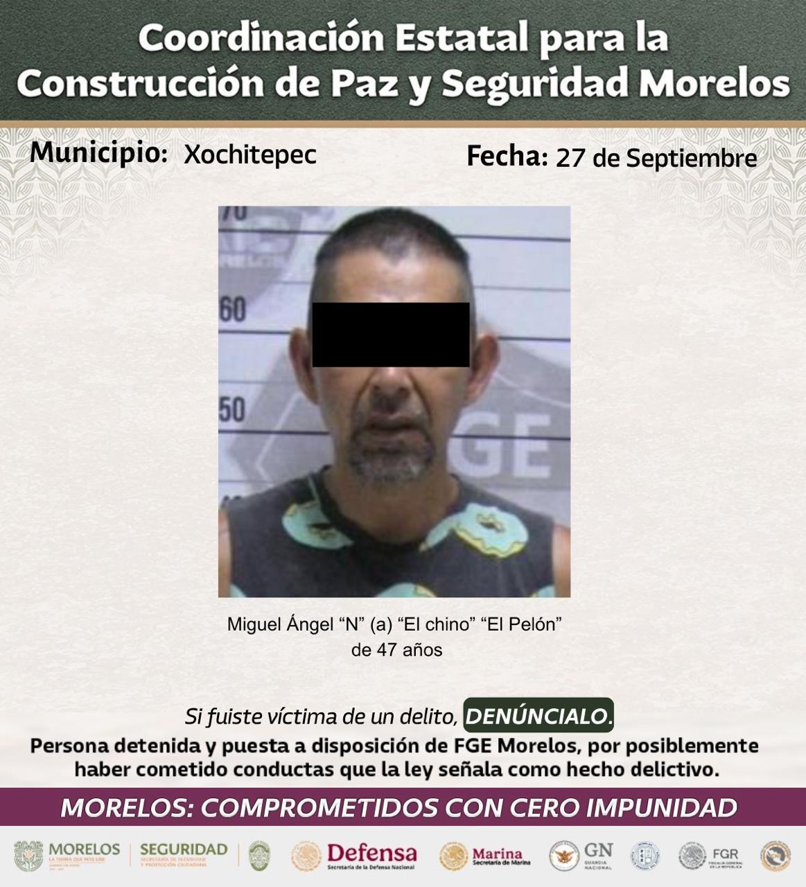 PRESENTAN INTEGRANTES DE LA MESA DE CONSTRUCCIÓN DE PAZ Y SEGURIDAD 31 DETENCIONES RELEVANTES